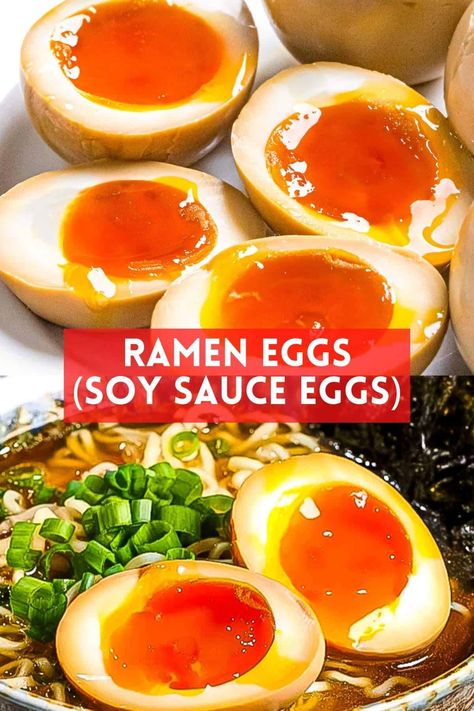 Ajitsuke Tamago, Ramen Egg Recipe, Marinated Eggs, Ramen Eggs, Soy Sauce Eggs, Soy Eggs, Ramen Egg, Bowl Of Ramen, Party Dip