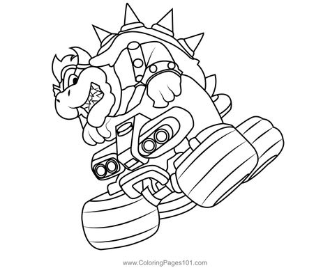 Bowser Mario Kart Coloring Page Mario Kart Coloring Pages, Mario Party, Mario Kart, Free Kids, Printable Coloring Pages, Printable Coloring, Coloring Pages For Kids, Coloring Page, Free Printable