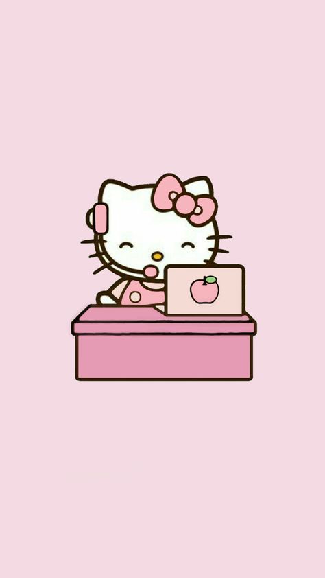 Kitty Doodles, Pink Hello Kitty Wallpaper Iphone, Hello Kitty School, Hello Kitty Imagenes, Hello Kitty Photos, Hello Kitty Wallpaper Hd, Walpaper Hello Kitty, Hello Kitty Themes, Hello Kit