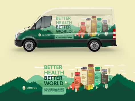 Canvas Van Wrap by Tory Cunningham on Dribbble Car Warping Ideas, Van Advertising Design, Van Wraps Ideas, Van Graphic Design, Truck Sticker Design, Delivery Van Design, Van Wrap Design Ideas, Bus Wrap Design, Van Design Ideas