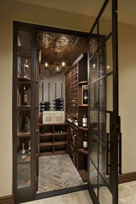 Wine Room Design, Wine Cellar Basement, Glass Wine Cellar, Wine Rooms, Wine Cellar Door, Wine Closet, Home Wine Cellars, Wine Cellar Design, Cellar Design