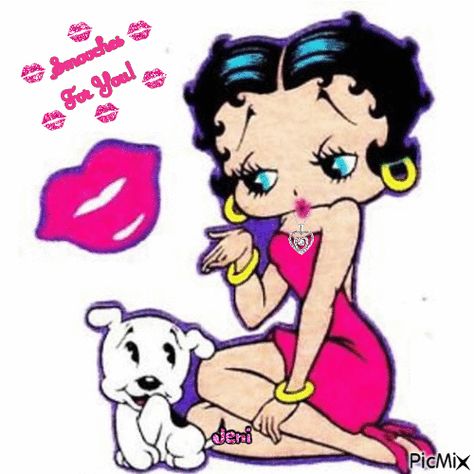 Betty boop Betty Boop Dog, Betty Boop Birthday, Betty Boop Tattoos, Son Birthday Quotes, Betty Boop Classic, Betty Boop Quotes, Birthday Quotes For Daughter, Animated Cartoon Characters, Happy Birthday Friend