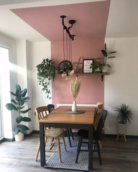 Fun Dining Room, Ikea Dining, Bedroom Colour, Dining Room Paint, Dining Room Wallpaper, Dining Room Ceiling, Dining Room Colors, Kitchen Extension, Updating House