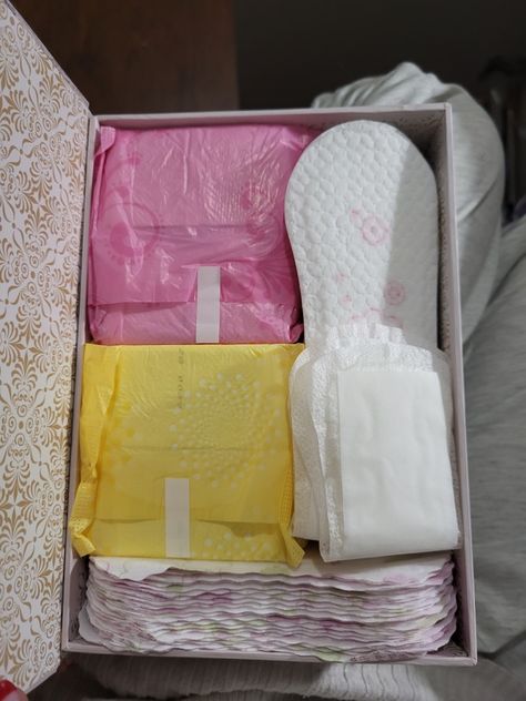 Menstruation Pad, Feminine Product Storage, Feminine Closet, Period Box, Room Organization Bedroom, Period Kit, Iphone Storage, Sanitary Products, Period Pads