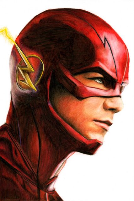 The Flash Grant Gustin CW Tv show by bclara88 Dc Comics Poster, Flash Drawing, Avengers Drawings, Draw Comics, Superhero Wall, The Flash Grant Gustin, Faber Castell Polychromos, Superhero Wall Art, Marvel Drawings