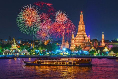 10 Awe-Inspiring Holiday Light Displays in Europe Thailand New Year, National Geographic Expeditions, Happy New Year Fireworks, Photo Tag, Bangkok City, Celebration Around The World, Thailand Holiday, New Year Fireworks, Fireworks Show