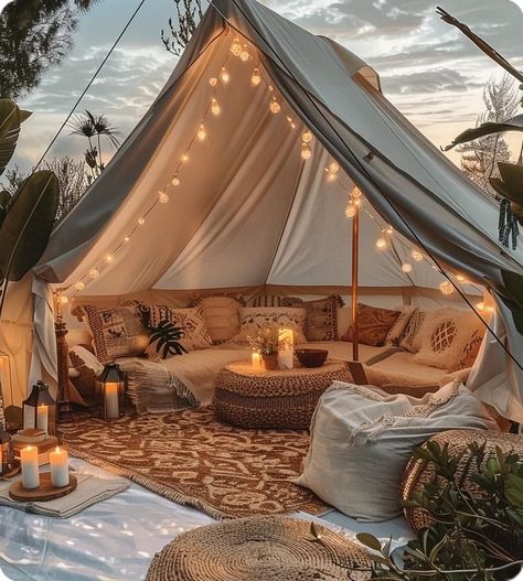 Picnic Business, Bnb Ideas, Tent Party, Tent House, House Hacks, Contemporary House Exterior, Boho Styl, Backyard Gardening, Dream Life House