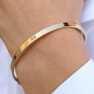 Gold Bracelet Bangle Jewelry, Plain Gold Bracelet, Plain Bracelet, Simple Gold Bangle, Plain Gold Bangles, Engraved Bangle Bracelet, Engraved Bangle, Dainty Gold Bracelet, Bracelet Stacking