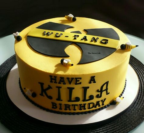 Wu-Tang cake. Have a Killa birthday! Wutang Birthday Party, Wu Tang Birthday Party, Wu Tang Art, Birthday Rap, Adult Birthday Cakes, Funny Birthday Cakes, Wu Tang, Cakes For Boys, Cute Cakes