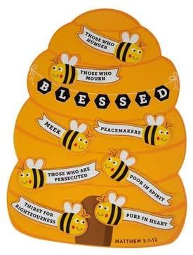 Amazon.com: VBS Sunday School Kids' Beatitudes Beehive Scene Foam Craft Kit - 54 Piece - Makes 6 Poor In Spirit, Junior Kindergarten, Jesus Crafts, Sunday School Kids, Bible School Crafts, School 2017, Craft Foam, Christian Crafts, Bible Crafts For Kids