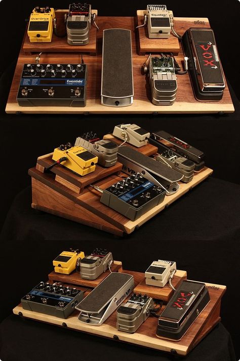 Amazing pedal board. Pedalboard Design, Diy Pedalboard, Guitar Pedal Board, Guitar Pedal Boards, Diy Guitar Pedal, Diy Guitar, Guitar Tech, Guitar Stands, Guitar Rig