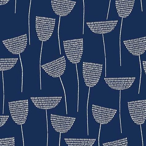 Threads (Double Gauze) - Stitch Stem | Navy Eloise Renouf, Boro Stitching, Sashiko Pattern, Sashiko Embroidery, Mish Mash, Japanese Embroidery, Fabric Printing, 자수 디자인, Slow Stitching