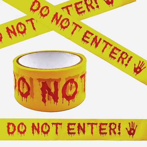 Outdoor Ghosts, Caution Tape, Haunted House Decorations, Do Not Enter, Zombie Party, Ghost Decoration, Scary Halloween Decorations, Decorative Tape, Halloween Festival