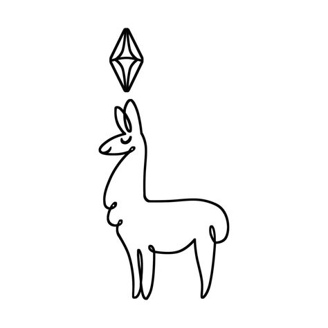 Llama Tattoo, Llama Drawing, Get Better At Drawing, Line Art Drawings, Drawing Tips, Get Better, Show Off, Flower Drawing, New Tattoos