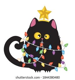 Christmas Lights Animals Stock Illustrations, Images & Vectors | Shutterstock Acrylic Painting Diy, Christmas Portraits, Cat Vector, Doodle Dog, Meowy Christmas, Christmas Puppy, Cat Top, Cats Illustration, Free Halloween