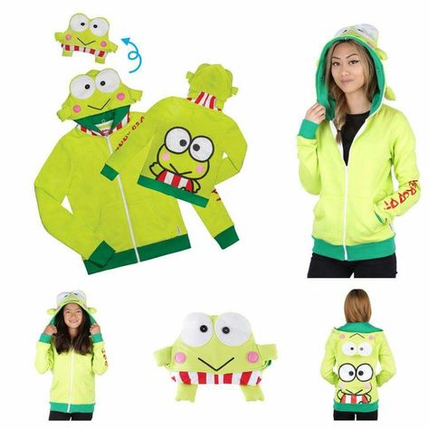 Keroppi Outfit, Keroppi Outfit Aesthetic, Keroppi Clothing, Keroppi Merch, Keroppi Items, Sanrio Outfits, Frog Drawing, Little Twin Stars, Cute Frogs