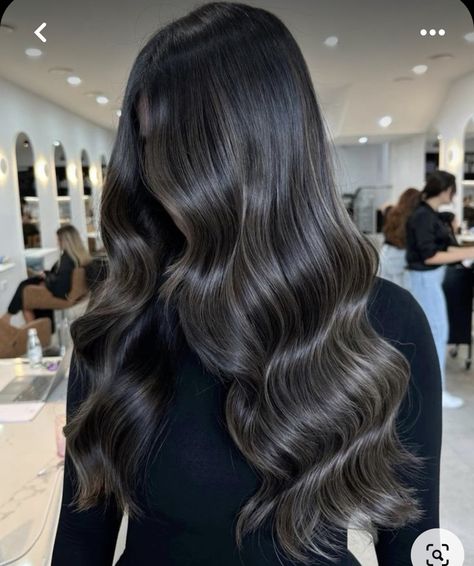 Dark Ashy Hair, Ashy Brown Hair, Deep Brunette, Dark Brown Hair Balayage, Ashy Hair, Hair Foils, Black Hair Balayage, Dark Brunette Hair, Brown Hair Looks