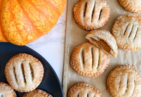 Cream Cheese Hand Pies, Cream Cheese Custard, Cheese Hand Pies, Pumpkin Hand Pies, Hand Pie Recipes, Pumpkin Cream Cheese, Hand Pie, Cheese Pumpkin, Pumpkin Cream Cheeses