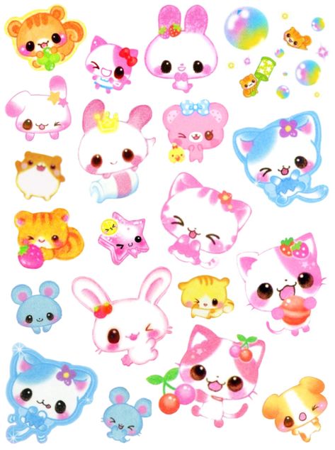 Cutecore Stickers Png, Cutecore Stickers Printable, Cute Stickers Printable Kawaii, Cutecore Stickers, Cutecore Png, Purikura Stickers, Kawaii Sticker Sheet, Hello Kitty Room Decor, Hello Kitty Rooms