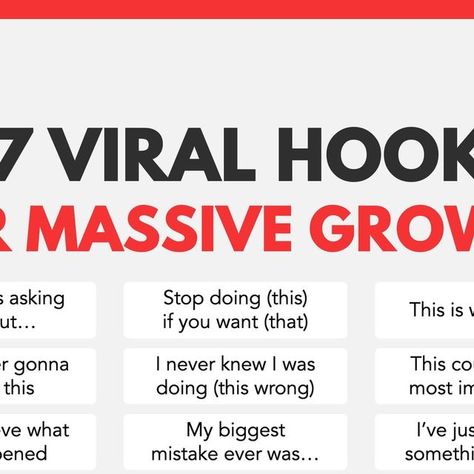 Dan Thomas | Social Media Marketing | 💾 SAVE this for later 💾  Here's 27 viral hooks to get you growing!  The purpose of hooks isn't to 'hack' the algorithm.  The purpos... | Instagram Tiktok Hooks, Marketing On Instagram, Stop Talking, Media Marketing, Social Media Marketing, Tik Tok, The Creator, Social Media, Marketing