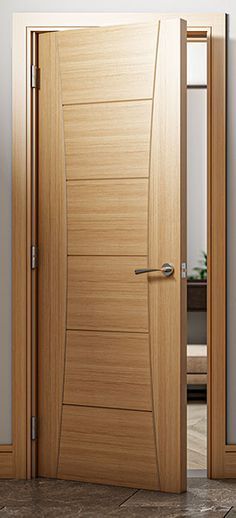 Modern Wooden Doors Bathroom, Grooved Interior Doors, Hardwood Door Design, Wooden Panel Main Door Design, Internal Wooden Doors Modern, Wooden Bedroom Door Design, Modern Wood Doors Interior Bedrooms, Plywood Door Designs Modern, Indoor Door Design