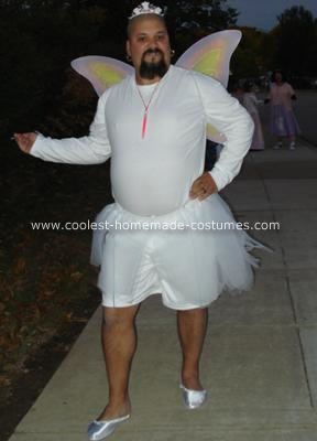 Tooth Fairy costume.  Would be cool if wife was in PJs with missing tooth blacked out. Fairy Male Outfits, Fairy Outfit Male, Fairy Costume Men, Male Fairy Costume, Male Fairy Outfit, Male Costume Ideas, Tooth Fairy Costume, Man Fairy, Tooth Costume