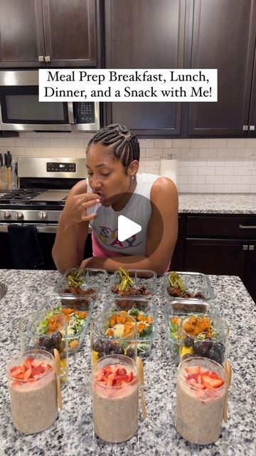 Jasmine Nicol | Fit Mom on Instagram: "Preparing to Succeed!✨💪🏽 Meal Prep With Me✅

Share with a friend who needs some meal prep ideas or motivation to prepare for a good week!

Meal Prep Food:
🍓Breakfast: Overnight Oats
🍍Snack: Fruit | Pineapple and Grapes
🍤Lunch: Shrimp Caesar Salad
🍗Dinner: Spicy Chipotle Chicken and Asparagus

Do you meal prep?

Like and follow for more meal prep ideas, high protein recipes, weight loss motivation, workouts, tips, and more!✨

#mealprep #mealprepping #mealprepideas #mealprepsunday #mealpreparation #mealpreprecipes #mealpreps #mealpreplife #highprotein #highproteinmeals #highproteinrecipes #highproteinmeal #overnightoats #overnightoatmeal #gymreels #gymmotivation #fitnessreels #fitnessmotivation #explore #explorepage #viral #trending" Post Workout Meal Prep, Meal Prep For High Protein Diet, Meal Prep For Overnight Workers, Easy Healthy Meal Prep Ideas For Beginners, Rotisserie Meal Prep, Christine Elizabeth Meal Prep, Family Meal Prep For The Week, Meal Prep Salads For The Week, Whole Food Meal Prep