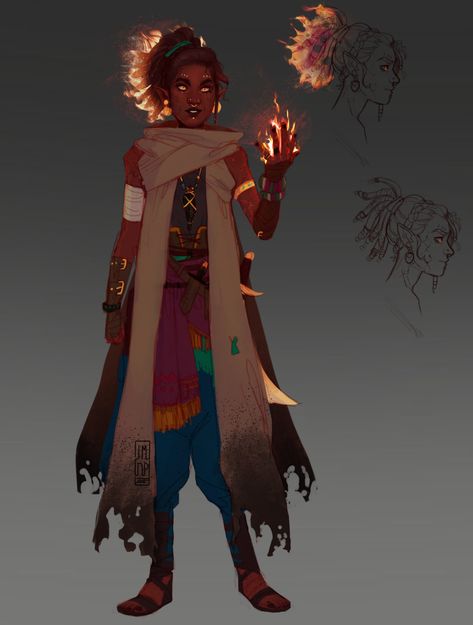 Circle Of Wildfire Druid, Wildfire Druid, Animation Character, Dungeons And Dragons Characters, Dnd Art, Fantasy Inspiration, Art Anime, Character Creation, Dnd Characters