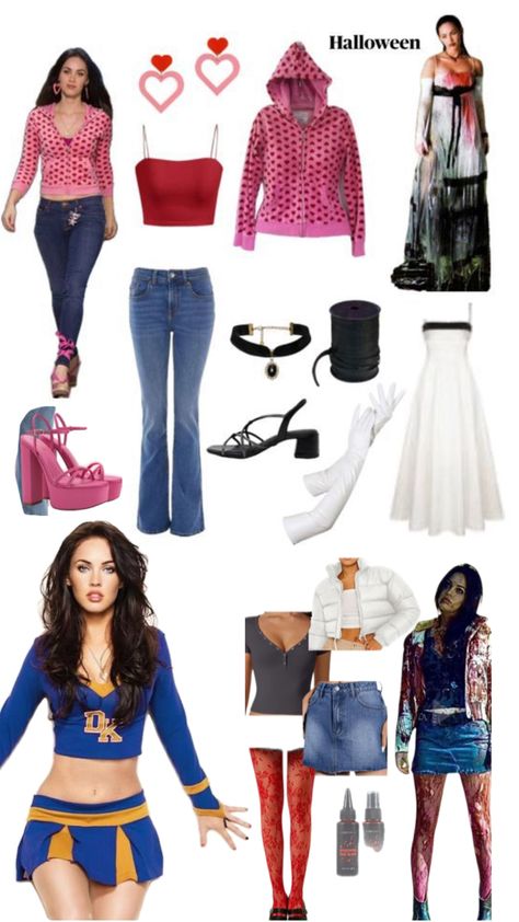 MEGAN FOX JENNIFERS BODY Jennifer’s Body Outfit Inspired, Jennifer's Body Aesthetic Outfits, Megan Fox Halloween Costume Ideas, Megan Fox Jennifer’s Body Outfits, Jeniffers Body Outfit, Jennifers Body Aesthetic Outfits, Jeniffers Body Halloween, Jennifers Body Costume Idea, Jennifer Body Costume