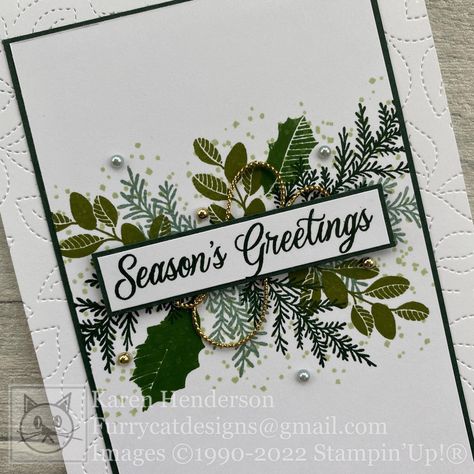 Merriest Moments, Papercraft Christmas Cards, Colour Challenge, Create Christmas Cards, Stamped Christmas Cards, Christmas Card Inspiration, Leaf Cards, Stampin Up Christmas Cards, Stampin Up Christmas