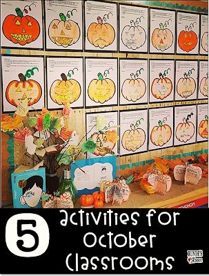 October Small Group Activities, 2nd Grade October Activities, Fall Craftivity 3rd Grade, Halloween Third Grade Activities, October Third Grade Activities, Third Grade Pumpkin Activities, Pumpkin Classroom Activities, Fall Craftivity, October Read Alouds