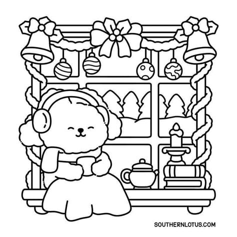 Southern Lotus Coloring Book, Holiday Coloring Pages, Relaxing Coloring Pages, Winter Coloring Pages, Creative Worksheets, Coloring Pages Winter, Bobbie Goods, Color Design Inspiration, Pattern Coloring Pages