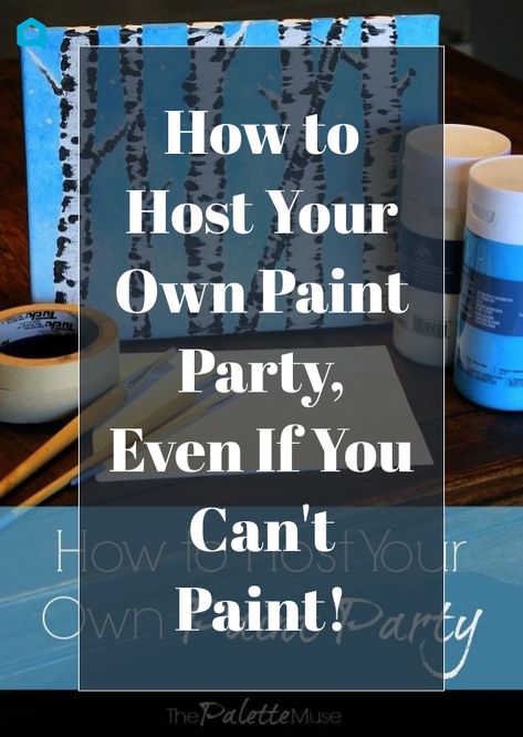 Have you heard of "Paint and Sip" parties? They basically involve drinking wine (or coffee) while an instructor takes you step by step through the process of making your own work of art. It's a fun way to hang out with your friends, while being creative, and they make a great excuse for downing some yummy party food and drinks! They can be a little pricey though, so here's how to host your own, complete with step by step Aspen Trees painting project!   Step 1: Put on a party! You know… Fall Sip And Paint Party Ideas, Paint And Sip Themes, November Paint And Sip Ideas, How To Host A Paint And Sip Party, Christmas Painting Party Ideas, Sip And Paint Christmas Ideas, Wine And Paint Party Ideas Canvases, Christmas Paint Party Ideas, At Home Paint And Sip Party