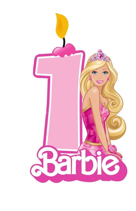 Barbie Cake Topper Printable, Barbie Backdrop, Barbie Cake Topper, Topper Barbie, Barbie Cake Designs, Happy Birthday Barbie, Barbie Cupcakes, Baby Shower Images, Ugly Cakes