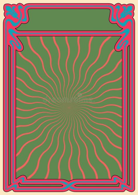 Psychedelic Art Nouveau Frame Set Stock Illustration - Illustration of drawing, placard: 180272201 Psychadelic Art Nouveau, Retro Border Design, Art Nouveau Frames And Borders, Art Nouveau Poster Design, Retro Design Poster, Art Nouveau Border, Art Nouveau Frame, Border Illustration, Retro Frame