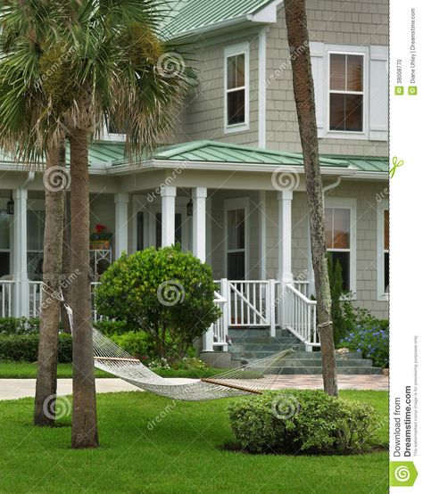 Grey House With Green Roof Stock Photo - Image: 38008770 House With Green Roof, Green Roof House, Metal Roof Houses, Paint Colors For House, Colors For House, Cedar Shingle Roof, Best Exterior Paint, House Green, Grey House