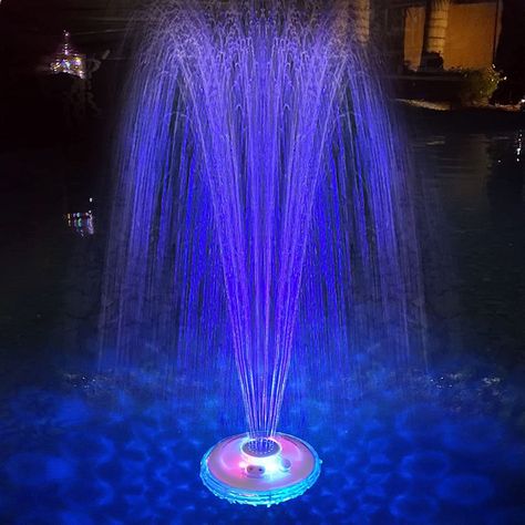 PRICES MAY VARY. Floating Pool Fountain with Lights: All new for 2023, KingSom’s new pool fountain is equipped with a colorful light show on both up and down firing. The pool fountain lights up not only the pool, but also the water spray, for a spectactular effect. 6 lighting modes let you customize your evening to be a wonderful lightscape, make your pool more amazing, popular especially at night. Perfect for pool parties! Rechargeable Battery Powered Pool Fountain: After the KingSom floating p Pool Sprinkler, Underwater Light, Fountain Lights, Pool Stuff, Outdoor Water Feature, Above Ground Pools, Garden Water Fountains, Pond Fountains, Pool Fountain