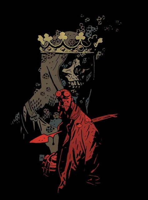 The Sword in the Stone Hand: The Arthurian Trends in Hellboy Mignola Art, Hellboy Comic, Mike Mignola Art, Hellboy Art, Hell Boy, Science Fiction Art Retro, Comics Illustration, Mike Mignola, Bd Comics