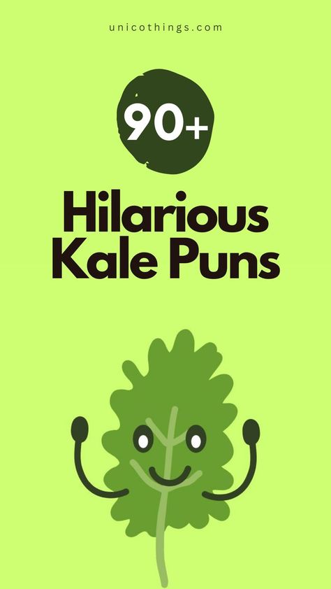 Looking for a healthy dose of laughter? Our collection of hilarious kale puns will leaf you in stitches. From kale-ing it in the kitchen to witty wordplay about salads and smoothies, these kale puns will have you rolling in the lettuce. Witty Comebacks, Double Entendre, Kale Smoothie, Word Play, Brighten Your Day, Kale, Lettuce, Puns, The Kitchen