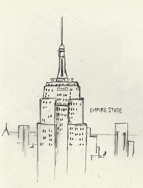 Nyc Drawing Simple, Easy Cityscape Drawing, Architecture Drawing Easy, New York Simple Drawing, Nyc Doodles, New York Sketch Easy, Ny Drawing, Eloise Nursery, Nyc Drawing Sketches