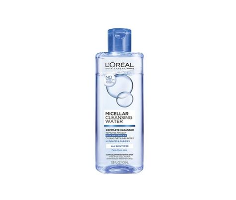 Best cleansing water for that squeaky clean feeling: L'Oreal Micellar Water Paris Skincare, Waterproof Mascara Remover, Penyimpanan Makeup, Oily Skin Face, Waterproof Makeup Remover, Best Drugstore Makeup, Micellar Cleansing Water, Cleansing Water, Facial Cleansers