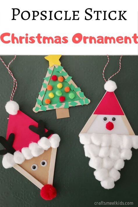 25 Adorable Christmas Crafts for Kids Christmas Ornament Crafts For Kids, Ornament Crafts For Kids, Christmas Crafts Kids Ornaments, Popsicle Stick Christmas Crafts, Christmas Crafts For Toddlers, Diy Christmas Ornaments Easy, Preschool Christmas Crafts, Christmas Crafts For Kids To Make, Christmas Crafts To Make