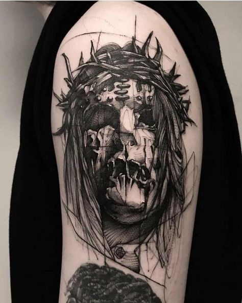 Slipknot Tattoo, Gotik Tattoo, Satanic Tattoos, Shadow Tattoo, Skull Sleeve Tattoos, Evil Tattoos, Tattoo Background, Wicked Tattoos, Demon Tattoo