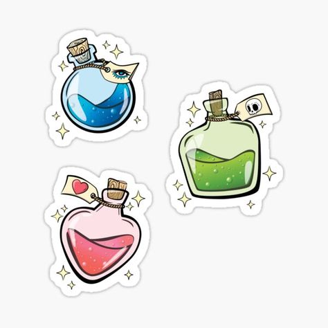 Dnd Sticker Ideas, Anime Drinks, Witch Potions, Witch Potion, Magic Witch, Stylist Tattoos, Sticker Ideas, New Sticker, Drawing Inspiration