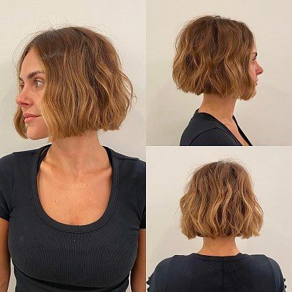 Chin Length Haircuts, Short Ombre Hair, Chin Length Hair, Short Wavy Hair, Short Wavy, Penteado Cabelo Curto, Hair Envy, Short Bob Hairstyles, Medium Length Hair Cuts