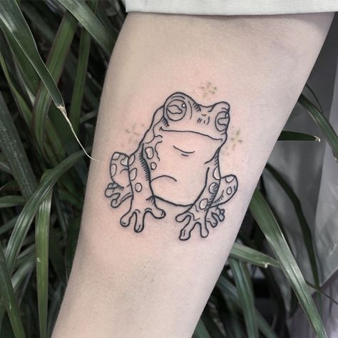 Pretty Frog Tattoo, Toad Tattoos, Frog Flash Tattoo, Cat Kingston, Kingston Tattoo, Black Crow Tattoos, Tiny Tattoos With Meaning, Frog Cat, Froggy Stuff