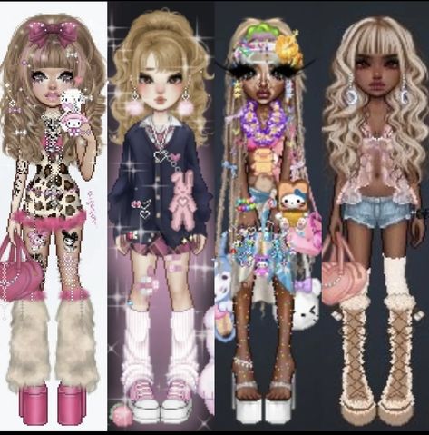 Gyaru Aesthetic, Royal High Outfits Ideas Cheap, Geeky Art, Chica Cool, Y2k Girl, Aesthetic Roblox Royale High Outfits, Gyaru Fashion, Unique Outfit, Royal Outfits