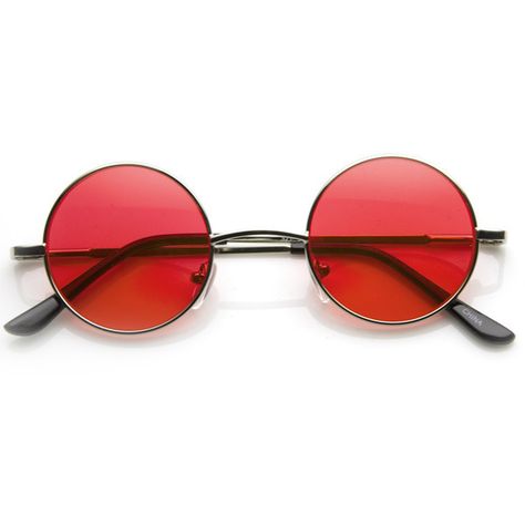 Small Lennon Vintage Inspired Round Circle Color Lens Metal Sunglasses... (13 AUD) ❤ liked on Polyvore featuring accessories, eyewear, sunglasses, glasses, red, round circle sunglasses, circle sunglasses, vintage style sunglasses, circle glasses and round lens sunglasses Sunglasses Circle, Red Lens Sunglasses, Circular Glasses, Enchanting Jewelry, Round Metal Glasses, Circular Sunglasses, Circle Glasses, Round Lens Sunglasses, Circle Sunglasses