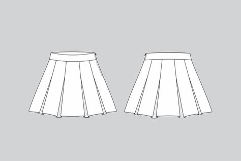 Premium Vector | Pleated skirt technical fashion illustration skirt vector skirt draw Pleated skirt draw Pleated Skirt Sketch, Fashion Illustration Skirt, Skirt Drawing, Fashion Figure Drawing, Free Business Card Mockup, Fashion Figures, Business Card Maker, Presentation Template Free, Technical Drawing