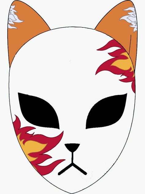 Cool Mask Designs Anime, Masque Demon Slayer, Demon Slayer Mask, Arm Tattoos Lettering, Demon Slayer Rengoku, Flame Hashira, Japanese Fox Mask, Japan Graphic Design, Brown Hairstyles